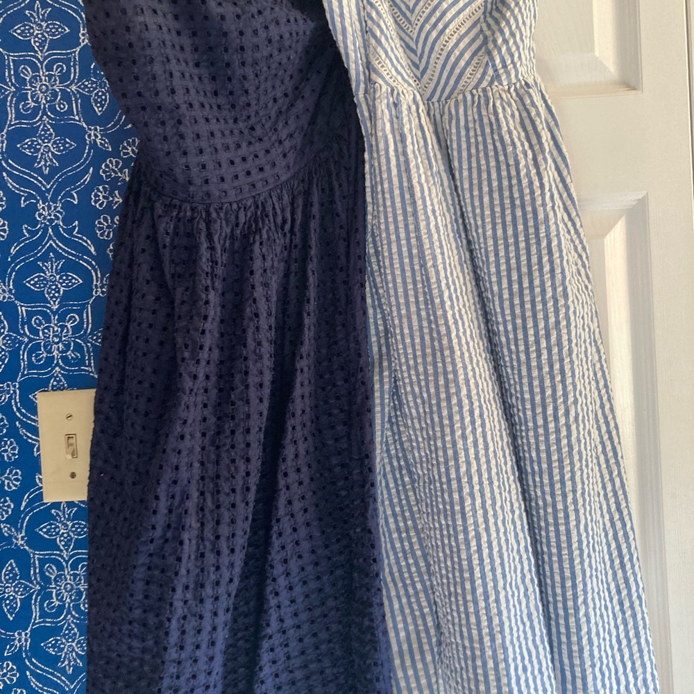 Lot of Strapless Old Navy Sundresses- Seersucker and Eyelet